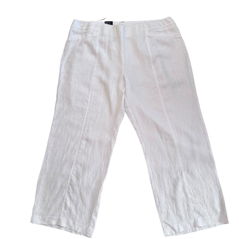 NEW Inc International Concepts White Linen White WIde Leg Pants Size 22W